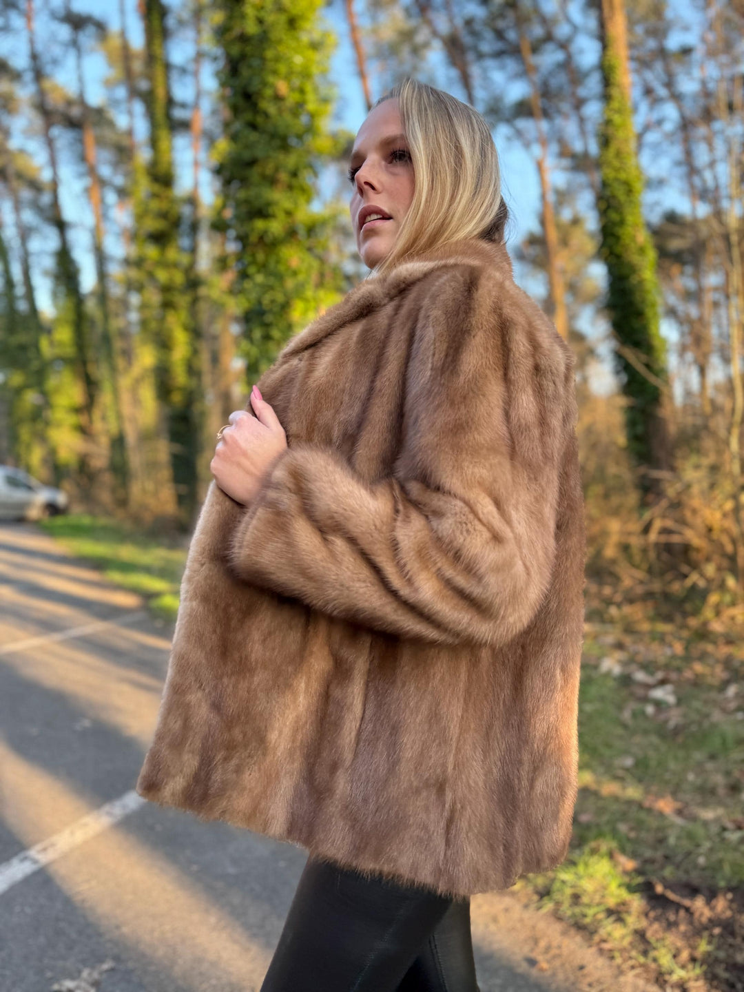 Medium Pastel Mink Jacket, Genuine Brown Mink Fur, Vintage Style, Luxury Fur Jacket, Brown Mink Fur Coat, Timeless Women's Outerwear, Thick