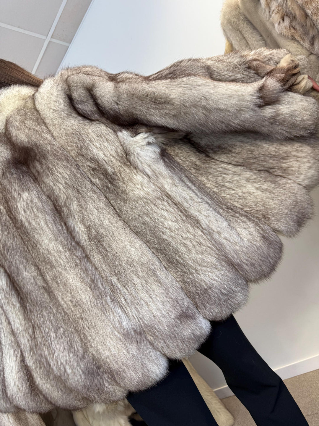 Fox Fur Coat, Blue Fox Fur Coat, L/XL Size, Women's Fur Coat, Real Fox Fur Coat, White Fox Fur Coat, Vintage Fur Coat, Real Fur, Nordic Fox