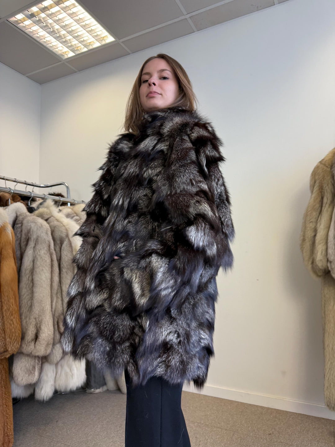 Silver Fox Fur Coat, Large Size, Fox Fur Coat, Fur Coat, Real Fur Coat, Vintage Fur Coat, Women's Fur Coat, Silver Fox Coat, Pelzmantel, Fox