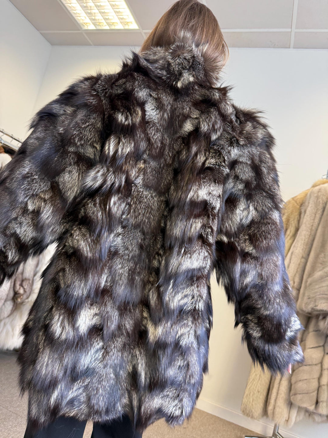 Silver Fox Fur Coat, Large Size, Fox Fur Coat, Fur Coat, Real Fur Coat, Vintage Fur Coat, Women's Fur Coat, Silver Fox Coat, Pelzmantel, Fox