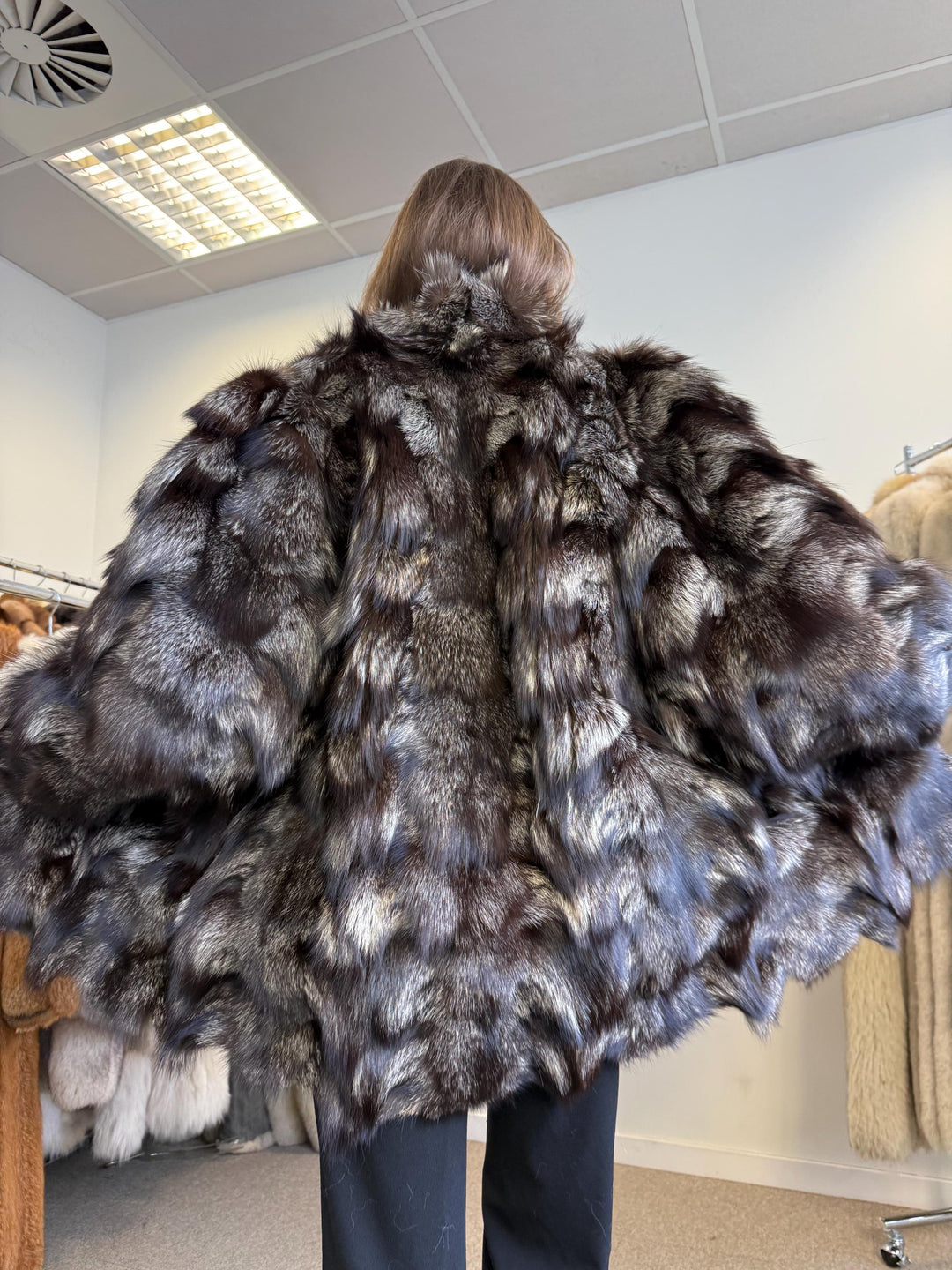 Silver Fox Fur Coat, Large Size, Fox Fur Coat, Fur Coat, Real Fur Coat, Vintage Fur Coat, Women's Fur Coat, Silver Fox Coat, Pelzmantel, Fox