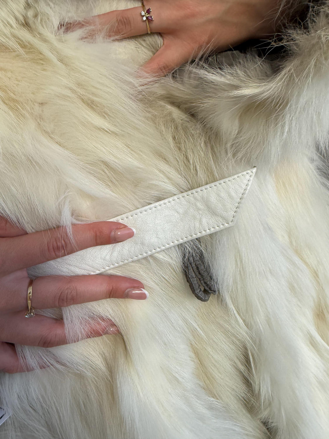 White Arctic Fox Fur Coat, Large Size, Double Sided Fur Coat, Real Fur Coat, Women's Fur Coat, Vintage Fur Coat, Real Fox Fur, Long Fur Coat