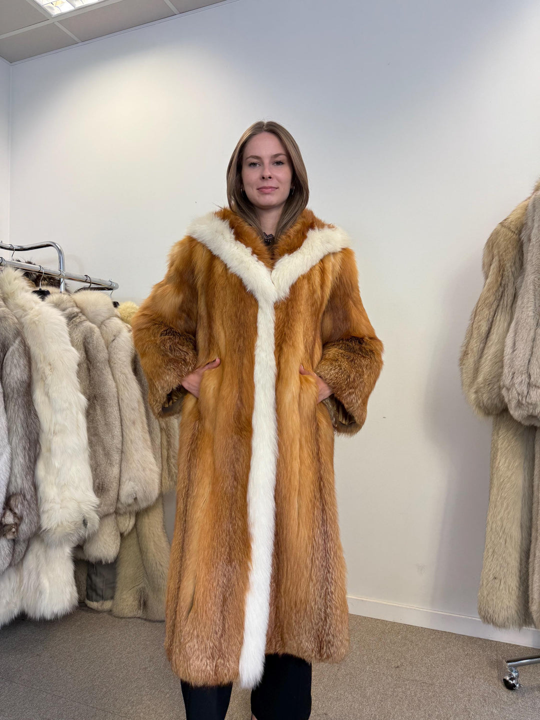 Red Canadian Fox Coat, S/M Size, Red Fox Fur Coat, Fox Fur Jacket, Real Fox Fur Coat, Vintage Fur Coat, Red Fox Fur Jacket, Canadian Fox