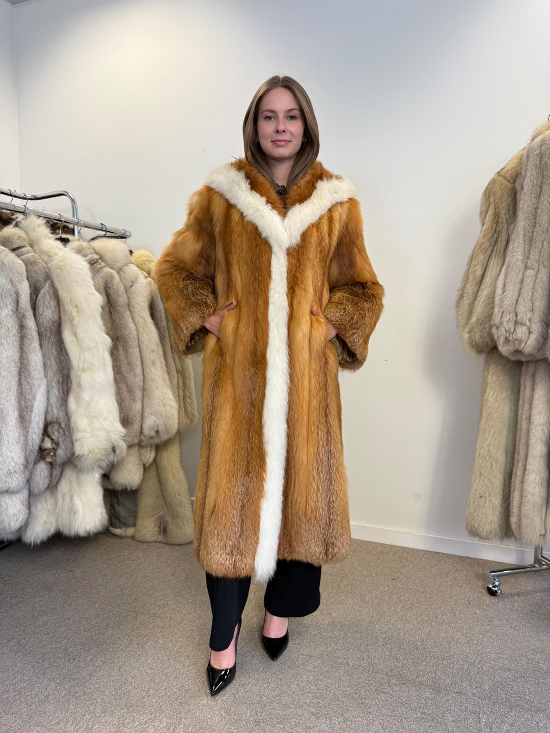 Red Canadian Fox Coat, S/M Size, Red Fox Fur Coat, Fox Fur Jacket, Real Fox Fur Coat, Vintage Fur Coat, Red Fox Fur Jacket, Canadian Fox