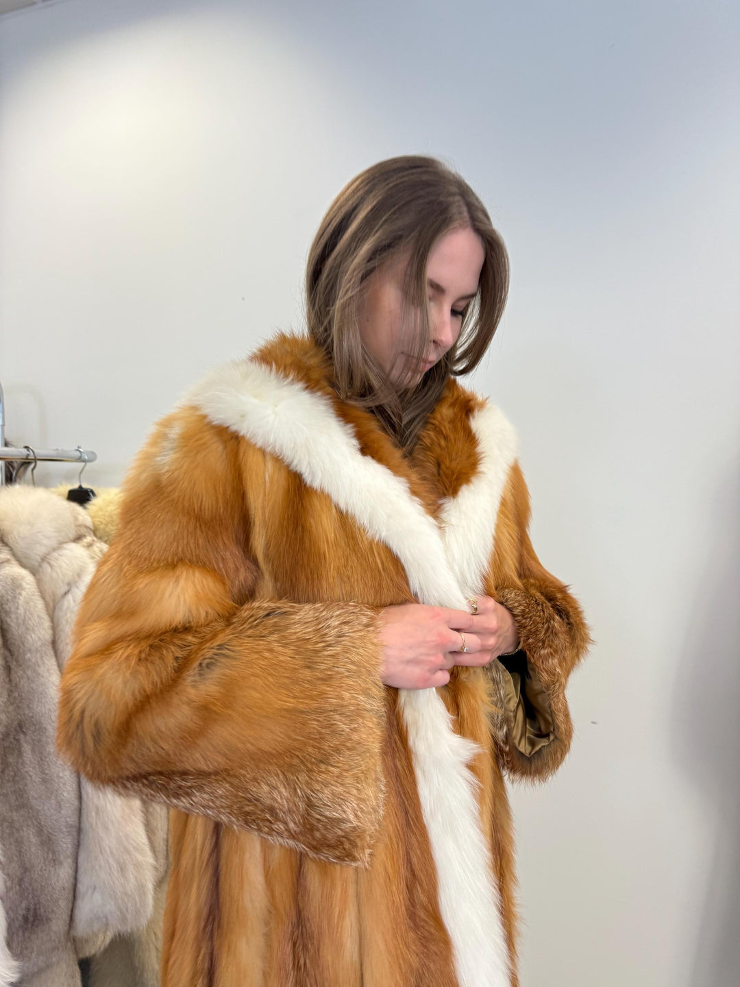 Red Canadian Fox Coat, S/M Size, Red Fox Fur Coat, Fox Fur Jacket, Real Fox Fur Coat, Vintage Fur Coat, Red Fox Fur Jacket, Canadian Fox