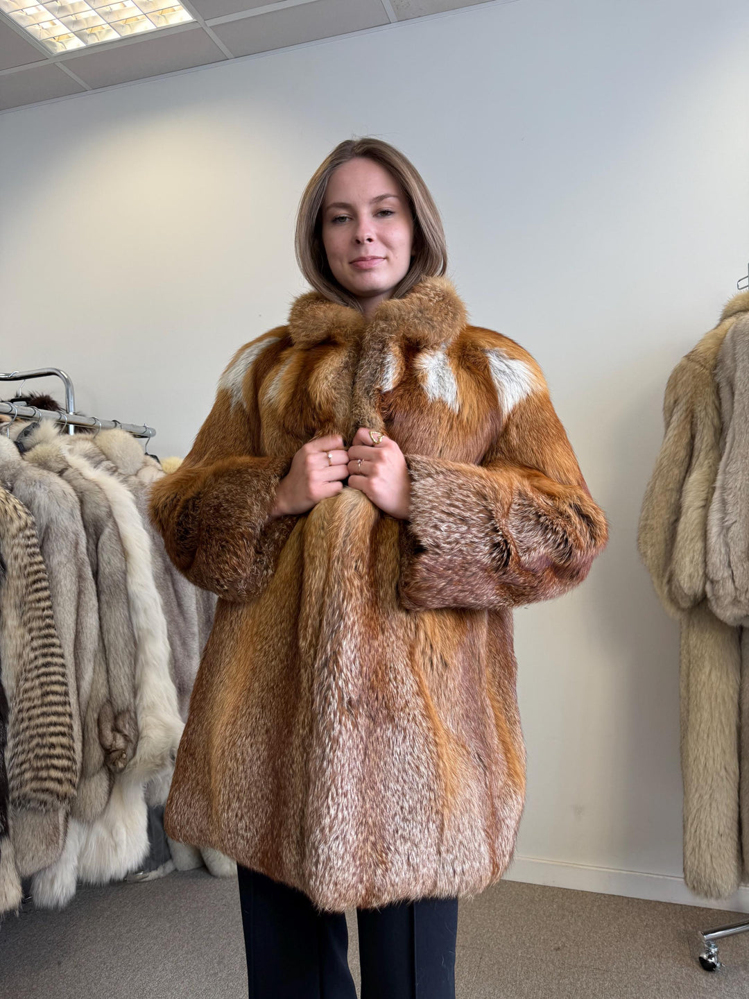 Red Fox Fur Coat, Medium Size, Red Fox Fur Coat, Fox Fur Jacket, Real Fox Fur Coat, Vintage Fur Coat, Red Fox Fur Jacket, Fur Coat, Fox Fur