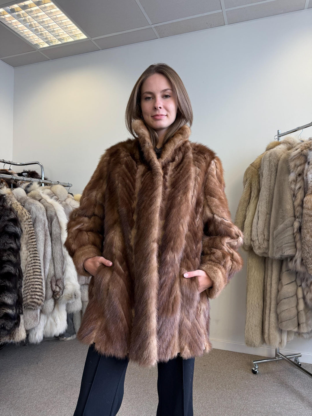 Brown Mink Jacket, Large Size, Mink Coat Women, Real Mink Fur, Fur Coat, Real Fur Coat, Vintage Fur Coat, Brown Mink Fur, Mink Fur Jacket