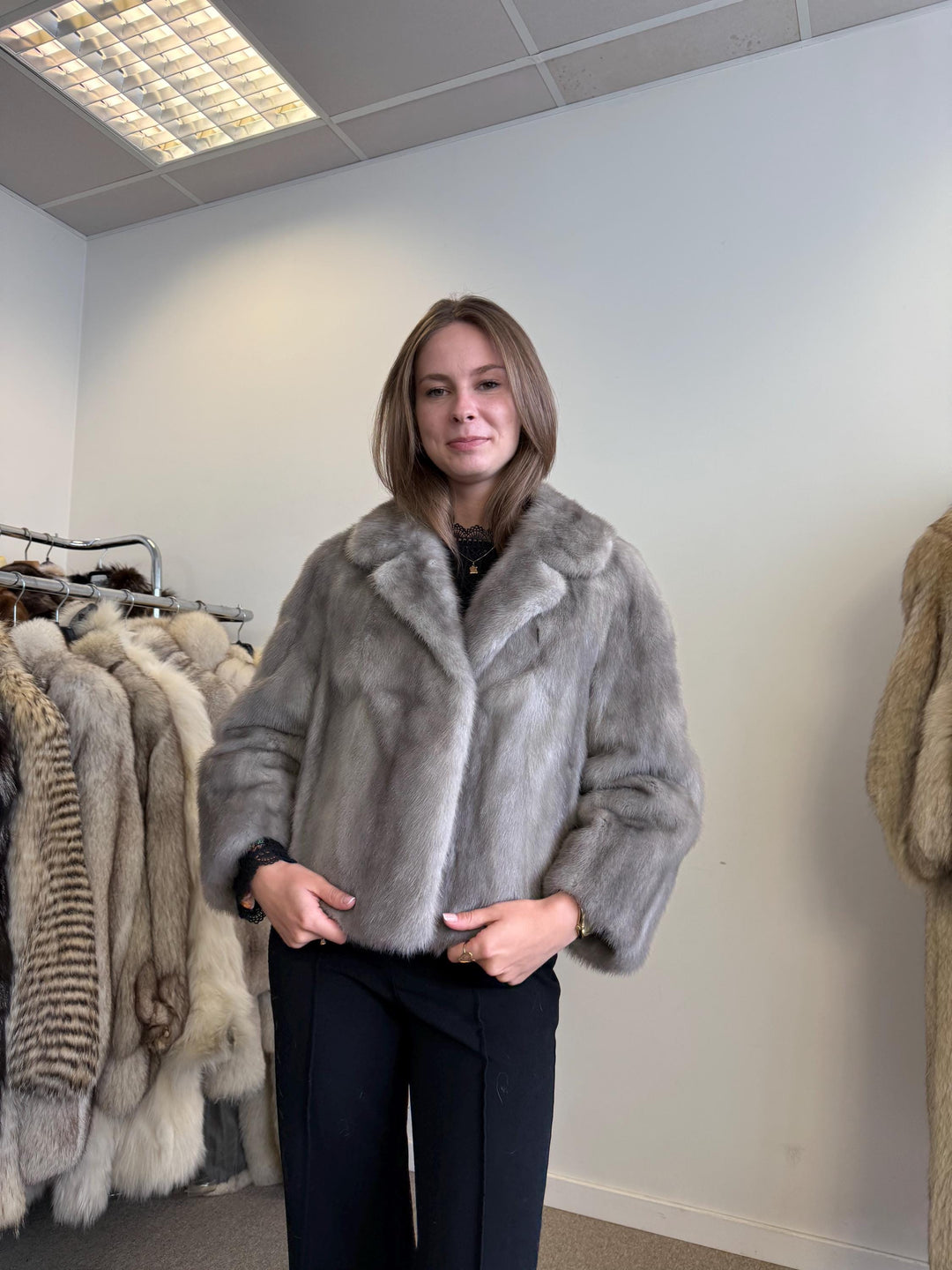 Grey Mink Jacket, Large Size, Mink Coat Women, Real Mink Fur, Fur Jacket, Real Fur Coat, Vintage Fur Coat, Grey Mink Fur, Mink Fur Jacket