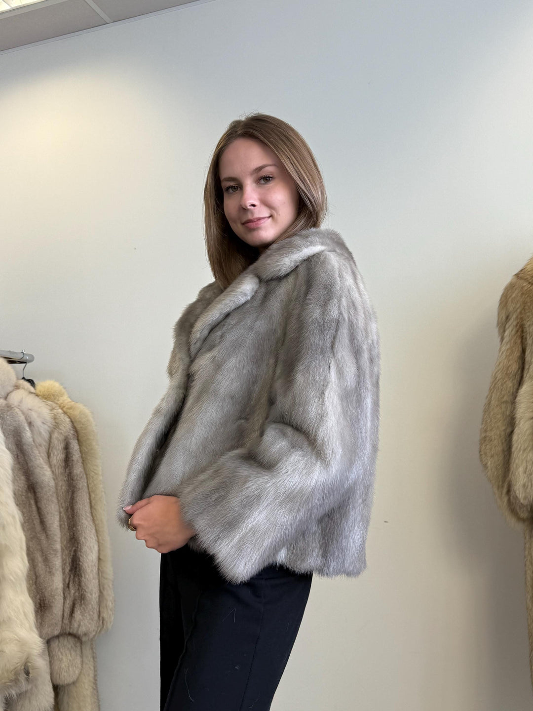 Grey Mink Jacket, Large Size, Mink Coat Women, Real Mink Fur, Fur Jacket, Real Fur Coat, Vintage Fur Coat, Grey Mink Fur, Mink Fur Jacket