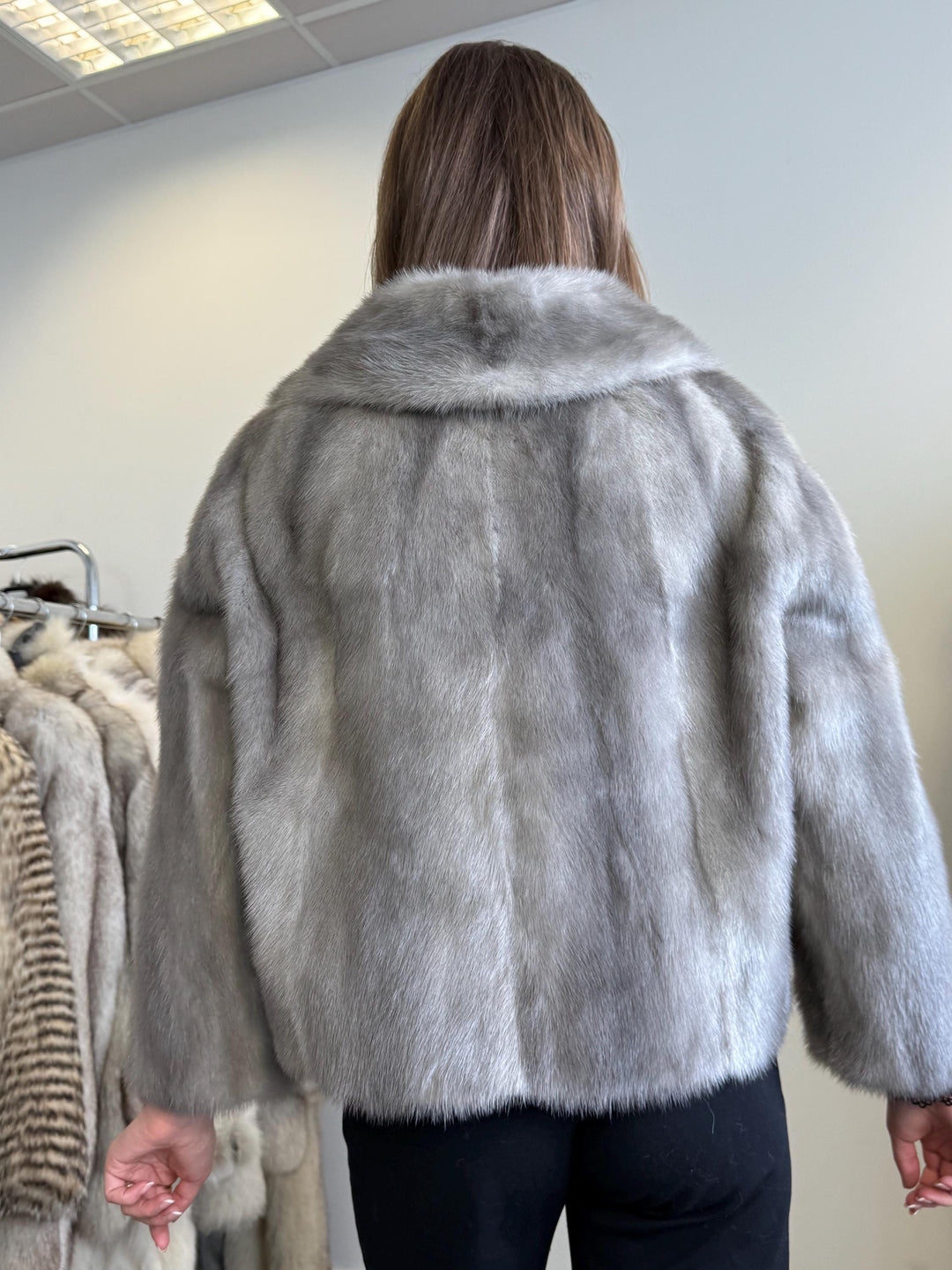 Grey Mink Jacket, Large Size, Mink Coat Women, Real Mink Fur, Fur Jacket, Real Fur Coat, Vintage Fur Coat, Grey Mink Fur, Mink Fur Jacket