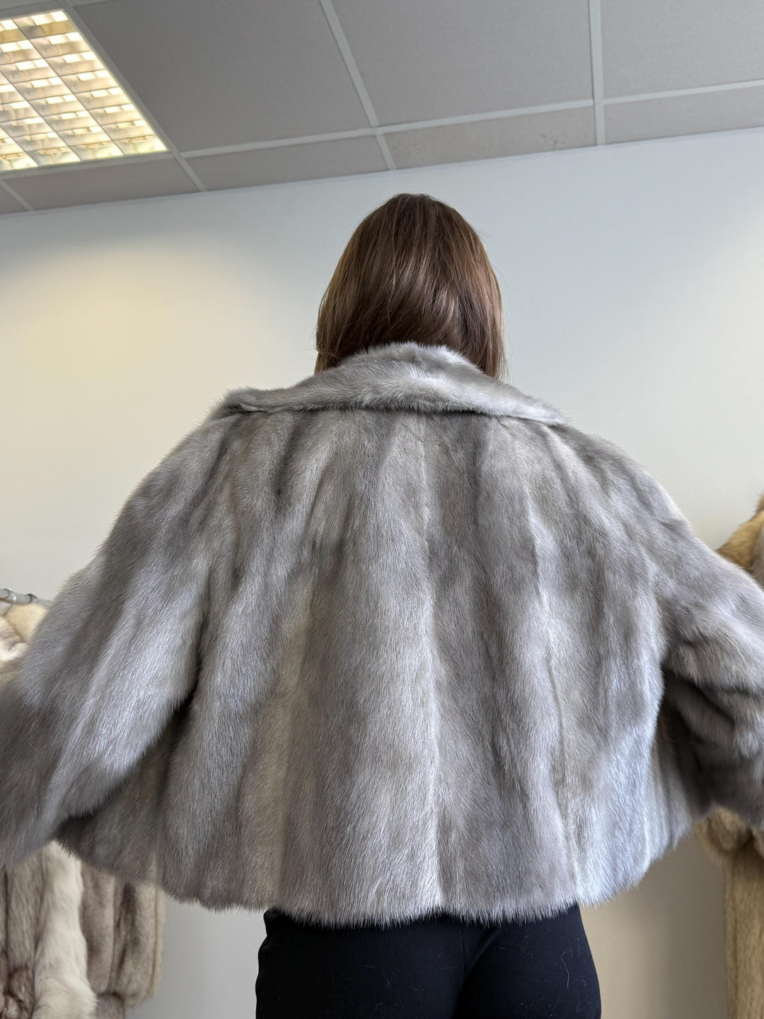 Grey Mink Jacket, Large Size, Mink Coat Women, Real Mink Fur, Fur Jacket, Real Fur Coat, Vintage Fur Coat, Grey Mink Fur, Mink Fur Jacket