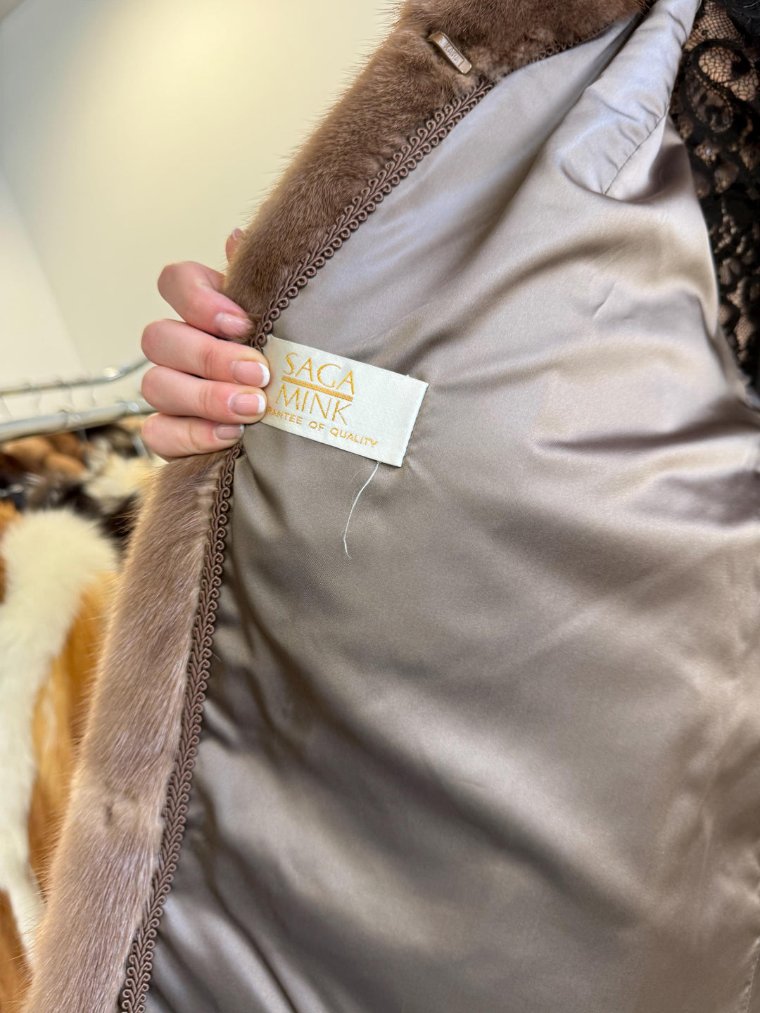 Mink and Leather Coat, XL Size, Fur Coat, Real Fur Coat, Brown Mink Coat, Vintage Fur Coat, Women's Fur Coat, Real Mink Coat, Mink Jacket
