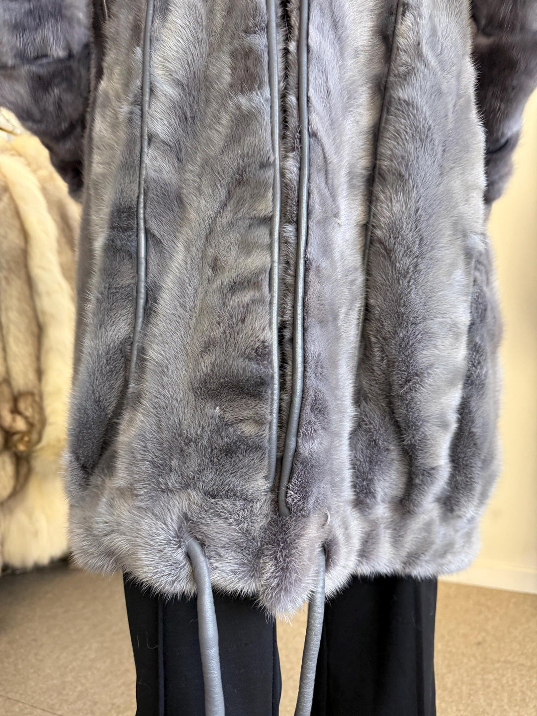 Mink Fur Jacket, M/L Size, Real Mink Fur, Vintage Fur Jacket, Real Fur Coat, Dyed Blue Mink, Wide Fur Jacket, Real Fur Jacket, Women's Coat