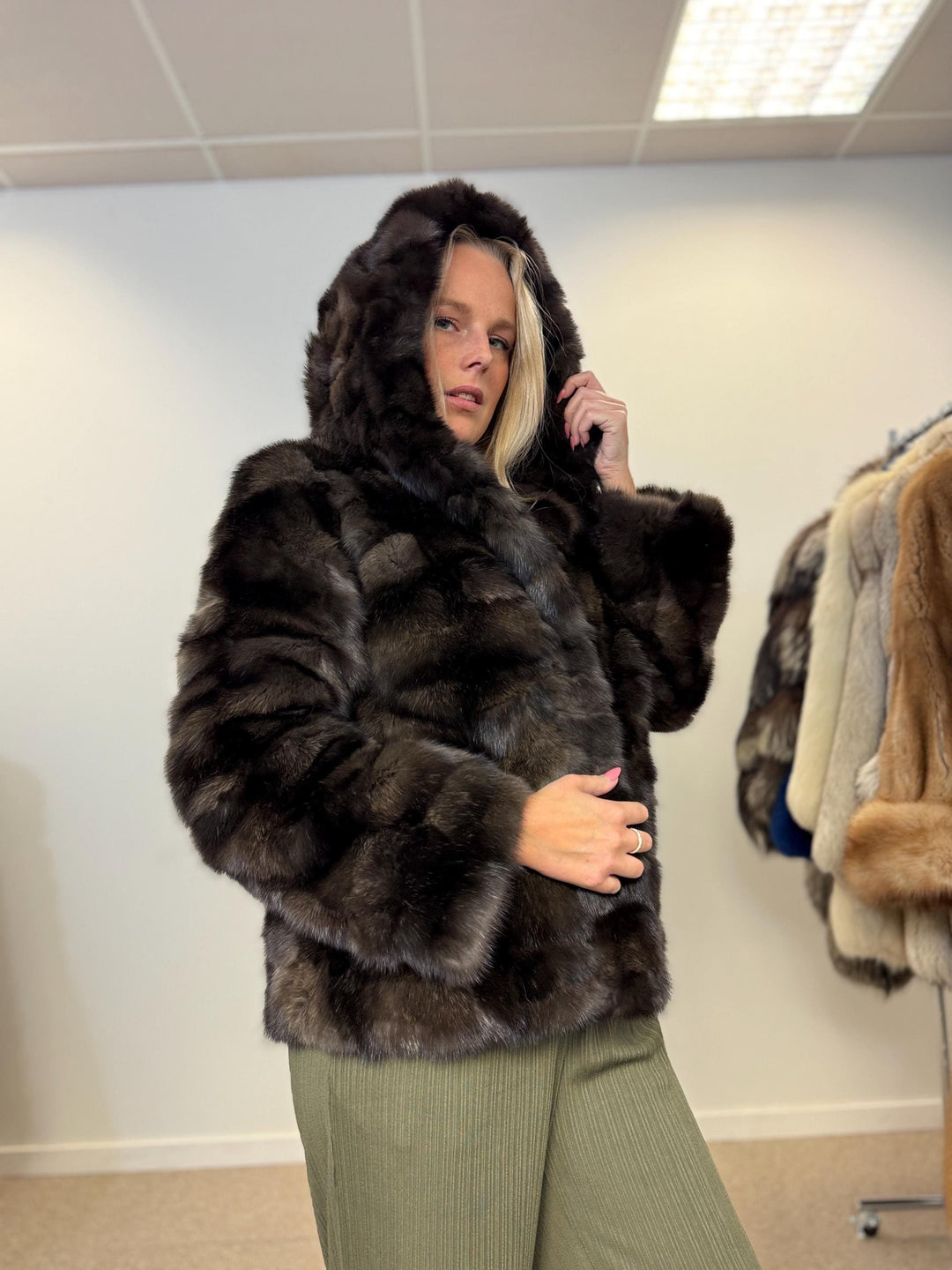 Barguzinsky sable fur coat, large size, new fur coat, sable fur, real fur, excellent, high quality, luxury, russian sable
