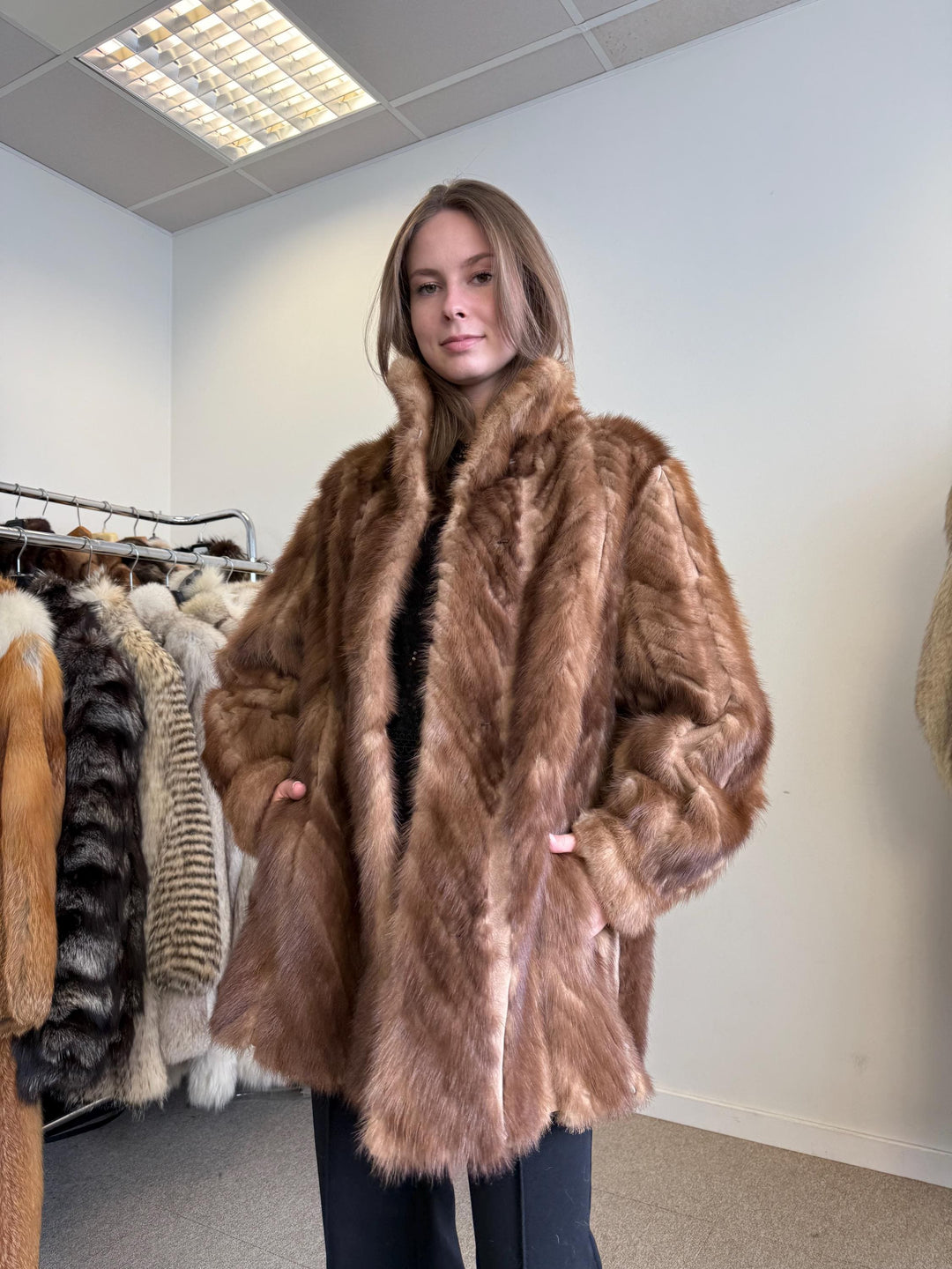 Brown Mink Jacket, Large Size, Mink Coat Women, Real Mink Fur, Fur Coat, Real Fur Coat, Vintage Fur Coat, Brown Mink Fur, Mink Fur Jacket