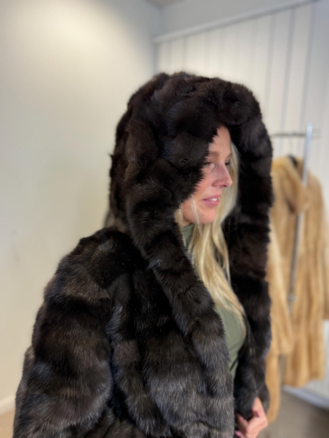Barguzinsky sable fur coat, large size, new fur coat, sable fur, real fur, excellent, high quality, luxury, russian sable