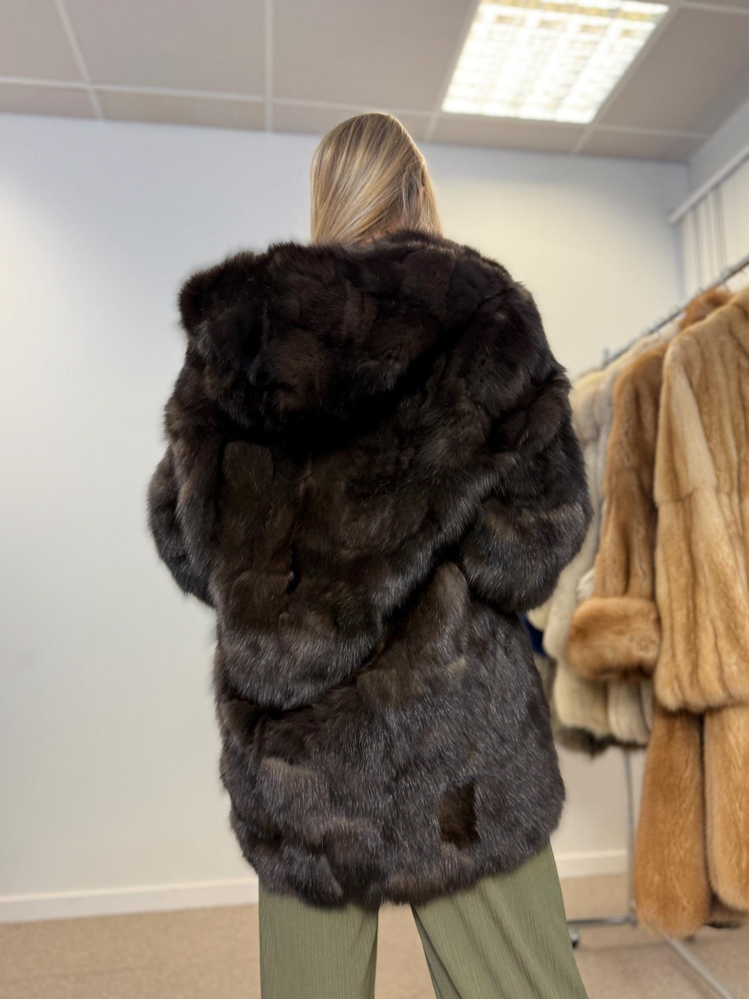 Barguzinsky sable fur coat, large size, new fur coat, sable fur, real fur, excellent, high quality, luxury, russian sable