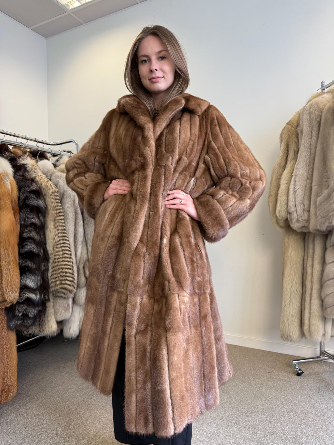 Mink Fur Coat, 3XL - One Size, Real Fur Coat, Vintage Fur Coat, Real Mink Fur, Mink Coat Women, Thick Fur Coat, Brown Mink Coat, Real Mink