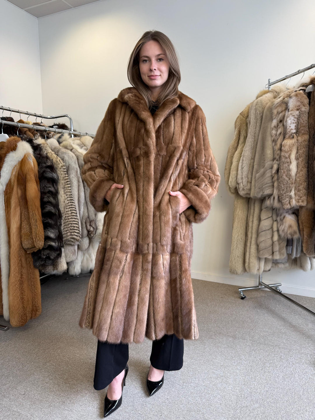 Mink Fur Coat, 3XL - One Size, Real Fur Coat, Vintage Fur Coat, Real Mink Fur, Mink Coat Women, Thick Fur Coat, Brown Mink Coat, Real Mink