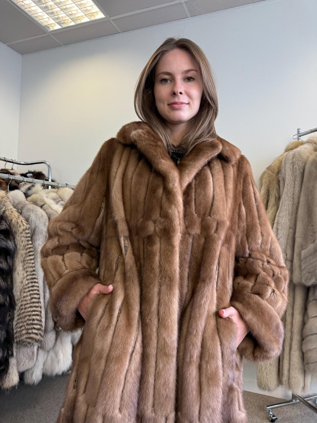Mink Fur Coat, 3XL - One Size, Real Fur Coat, Vintage Fur Coat, Real Mink Fur, Mink Coat Women, Thick Fur Coat, Brown Mink Coat, Real Mink