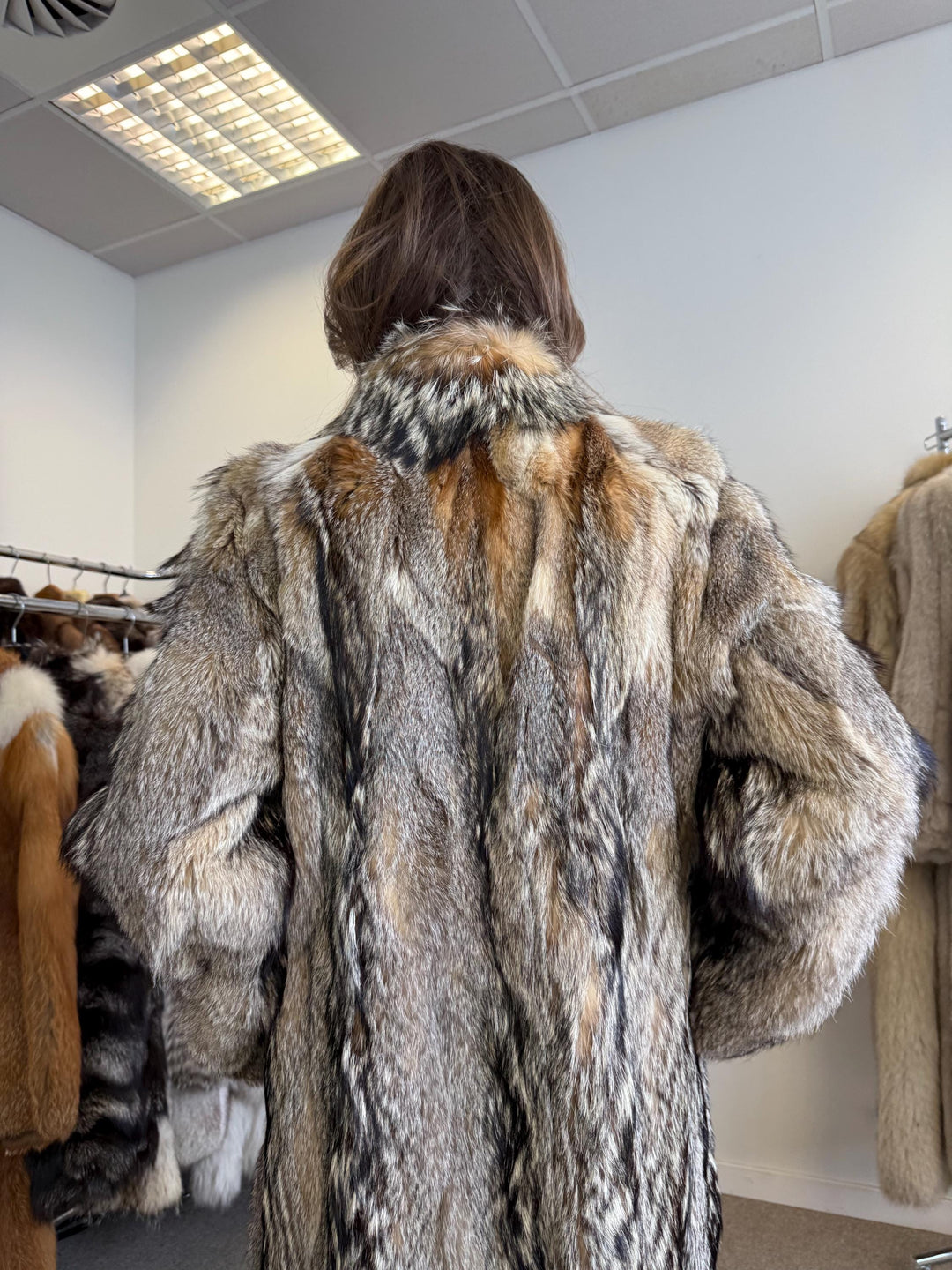 Coyote Fur Coat, M/L Size, Real Fur Coat, Fur Coat, Women's Fur Coat, Real Coyote Fur, Coyote Coat, Vintage Fur Coat, Women's Vintage Coat