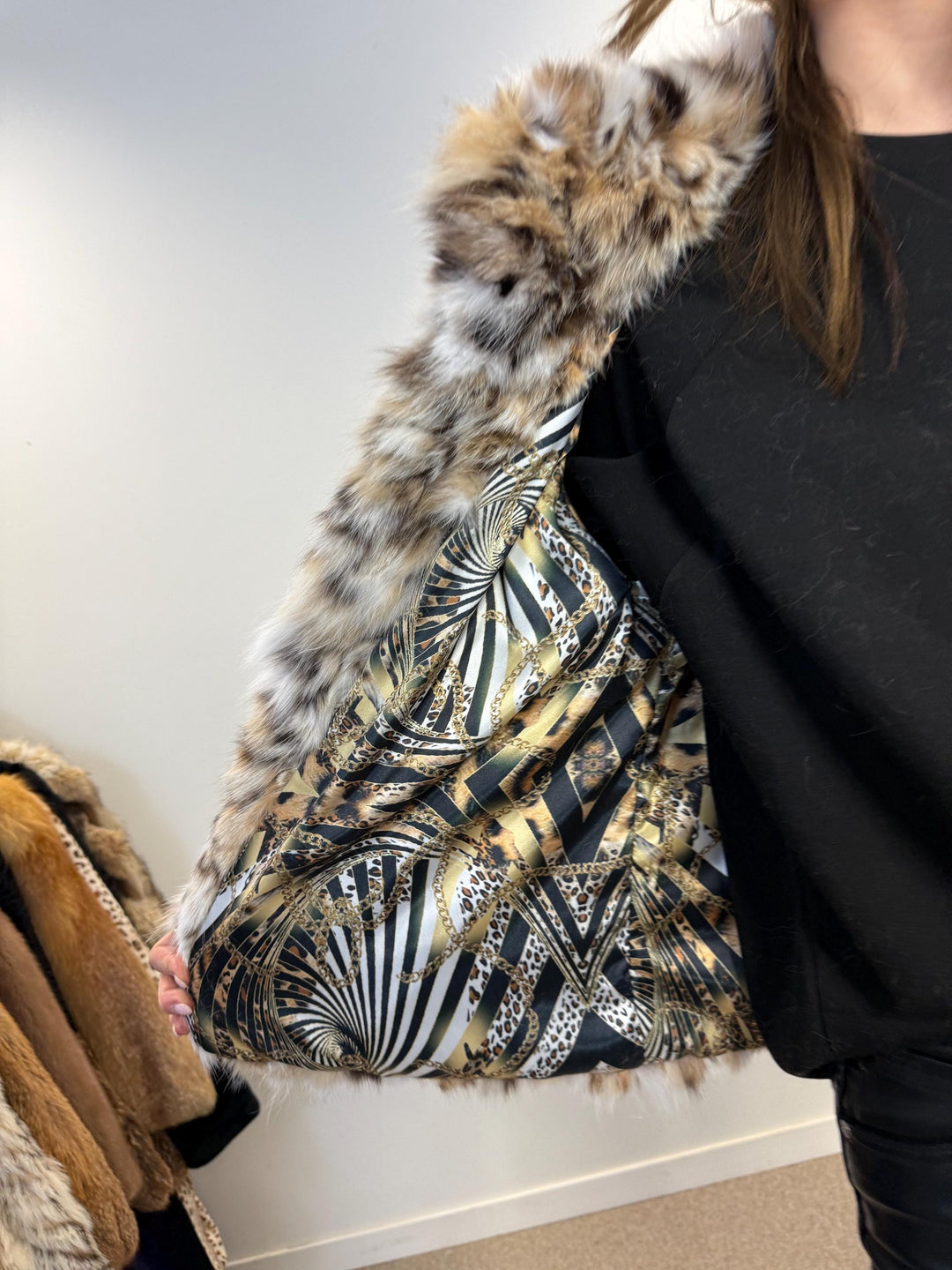 Soft lynx fur jacket, new medium lynx fur coat made of real lynx fur pieces in excellent condition, real fur, fur coat, lynx fur jacket m