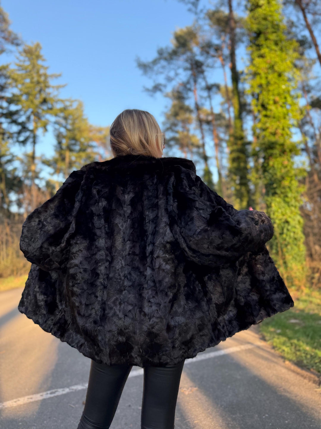 Designer Lining Mink Fur Jacket, M/L Size, Made of Mink Fur Pieces, Deep Dark Brown Color, Soft and Luxurious, Unique Style, Rare Find Coat