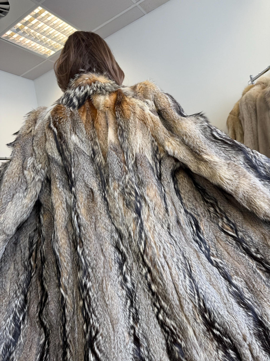 Coyote Fur Coat, M/L Size, Real Fur Coat, Fur Coat, Women's Fur Coat, Real Coyote Fur, Coyote Coat, Vintage Fur Coat, Women's Vintage Coat