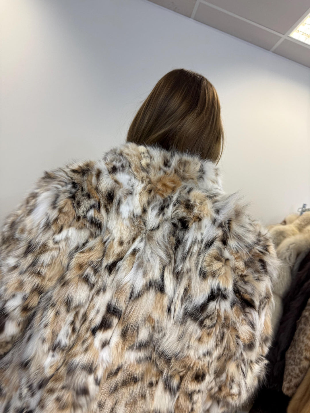 Soft lynx fur jacket, new medium lynx fur coat made of real lynx fur pieces in excellent condition, real fur, fur coat, lynx fur jacket m