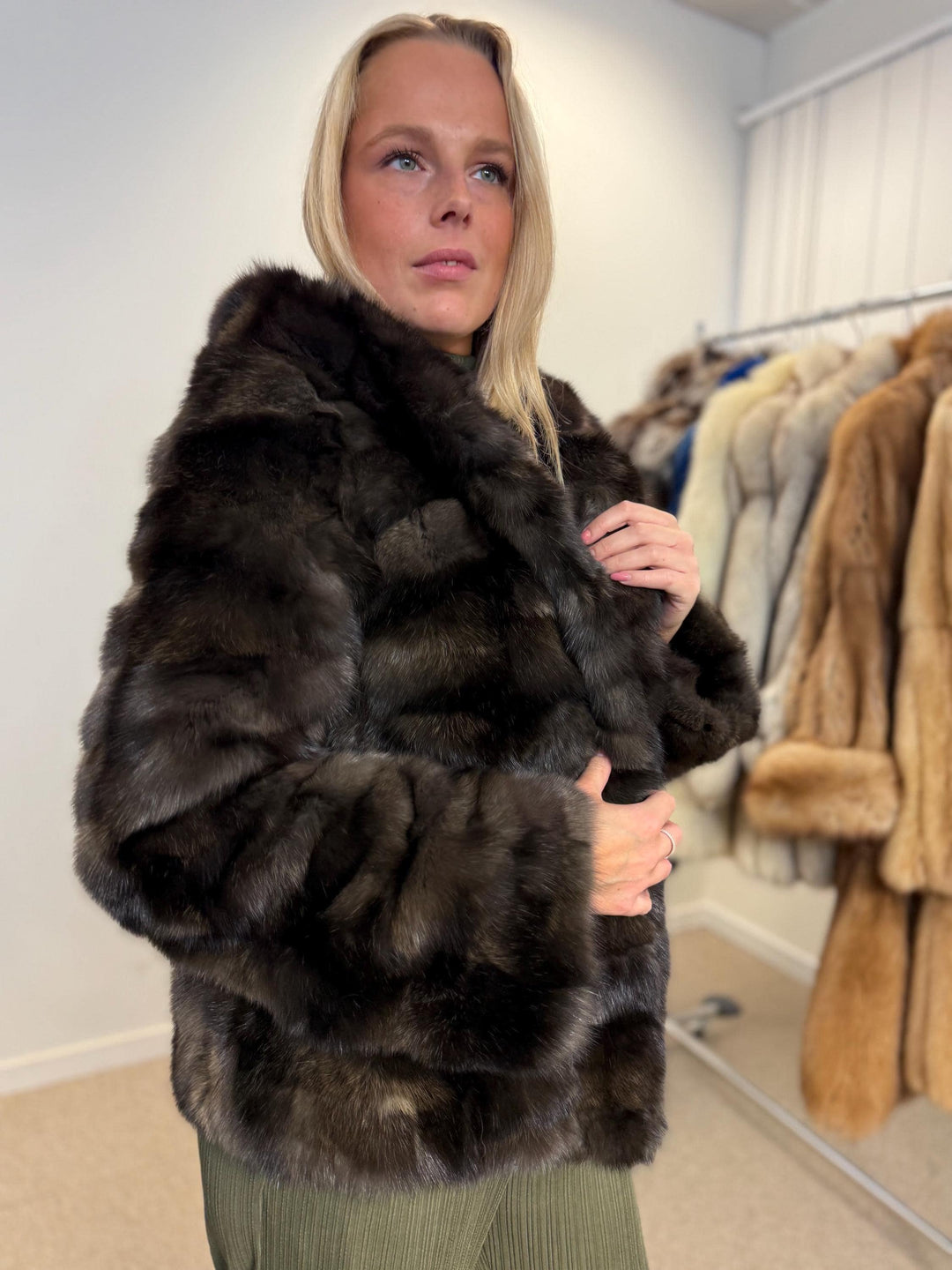 Barguzinsky sable fur coat, large size, new fur coat, sable fur, real fur, excellent, high quality, luxury, russian sable