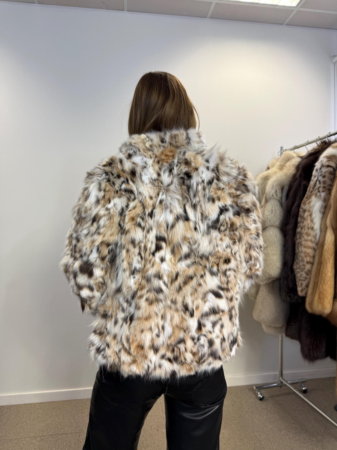 Soft lynx fur jacket, new medium lynx fur coat made of real lynx fur pieces in excellent condition, real fur, fur coat, lynx fur jacket m