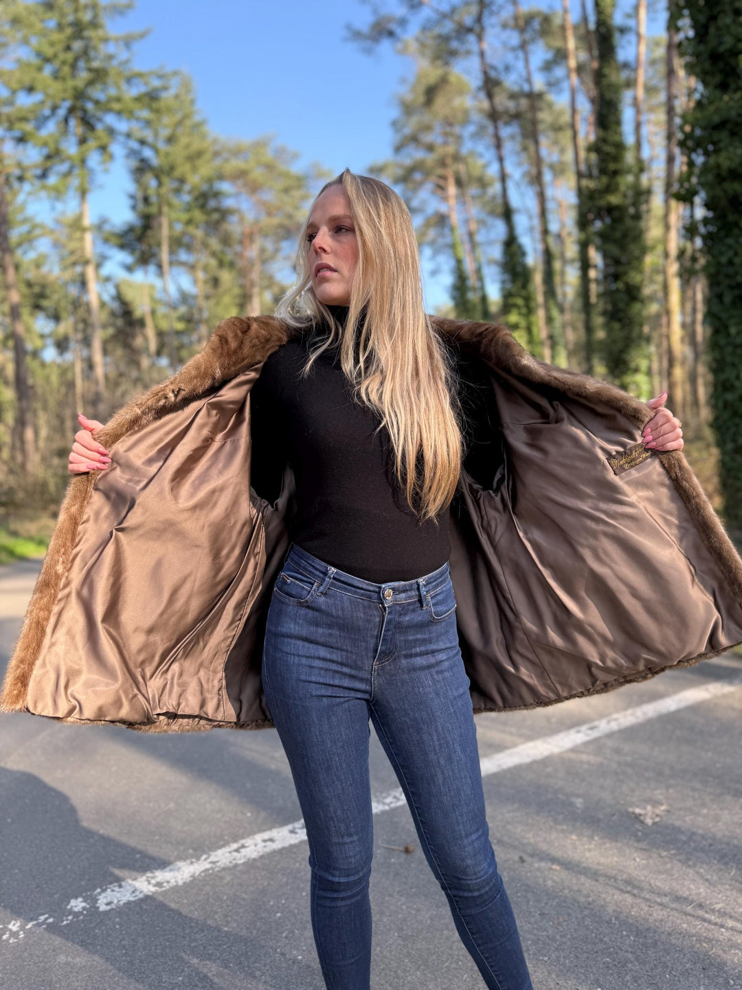 Large Pastel Mink Fur Jacket, Made of Mink Fur Pieces, Light Soft Mink Fur, Classic Vintage Style, Warm and Elegant, Luxurious Feel, Thick
