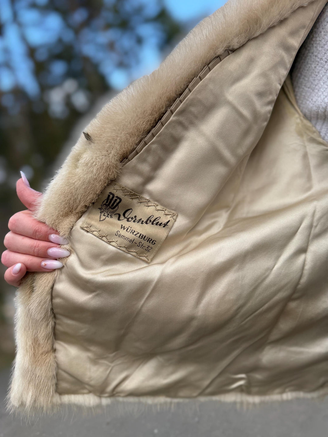 White Cream Mink Fur Jacket, Large Size, Mink Jacket, Vintage Style, Elegant Luxury Fur, Premium Quality Women's Fur Jacket, Real Cream Mink