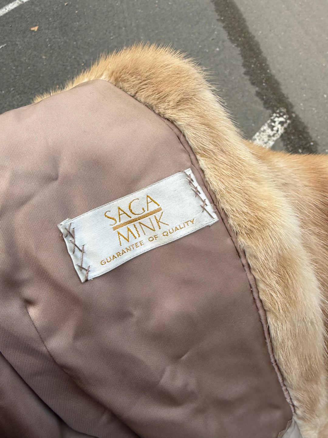 Saga Mink Fur Jacket, Medium Size, Mink Jacket, Vintage Style, Elegant Luxury Fur, Premium Quality Women's Fur Jacket, Real Cream Mink Fur