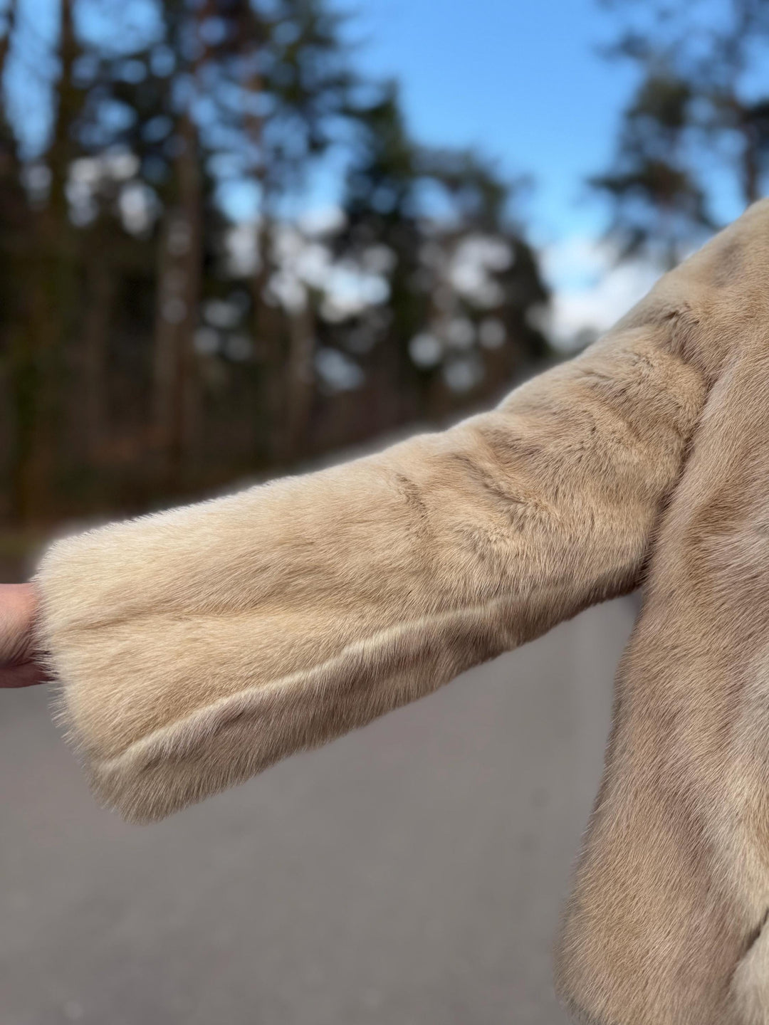 White Cream Mink Fur Jacket, Large Size, Mink Jacket, Vintage Style, Elegant Luxury Fur, Premium Quality Women's Fur Jacket, Real Cream Mink
