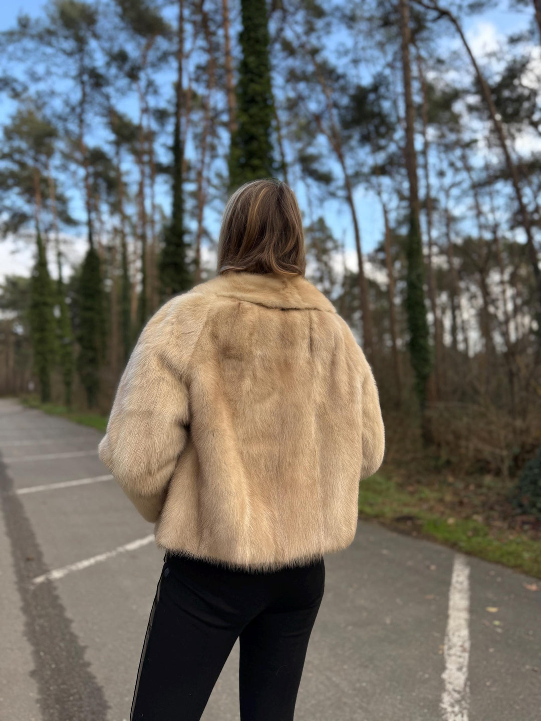 White Cream Mink Fur Jacket, Large Size, Mink Jacket, Vintage Style, Elegant Luxury Fur, Premium Quality Women's Fur Jacket, Real Cream Mink