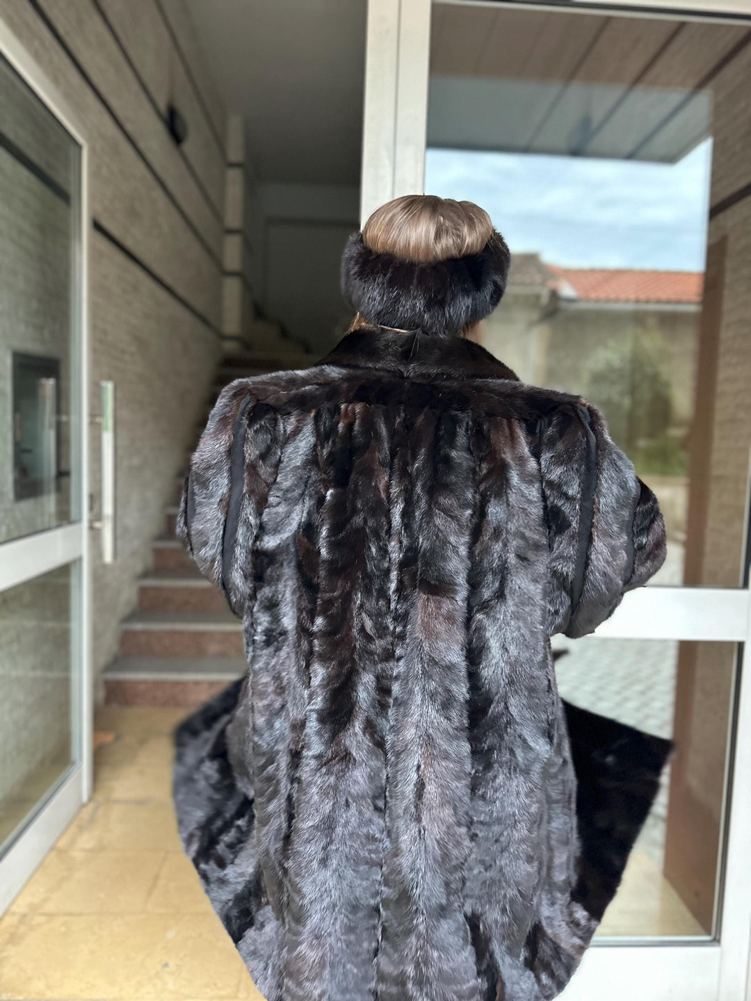 XL Mink Coat in Dark Brown Color, Long Fur Coat, Real Mink Fur, Elegant and Timeless Women's Outerwear, Thick and Soft Mink Fur Coat, Mink