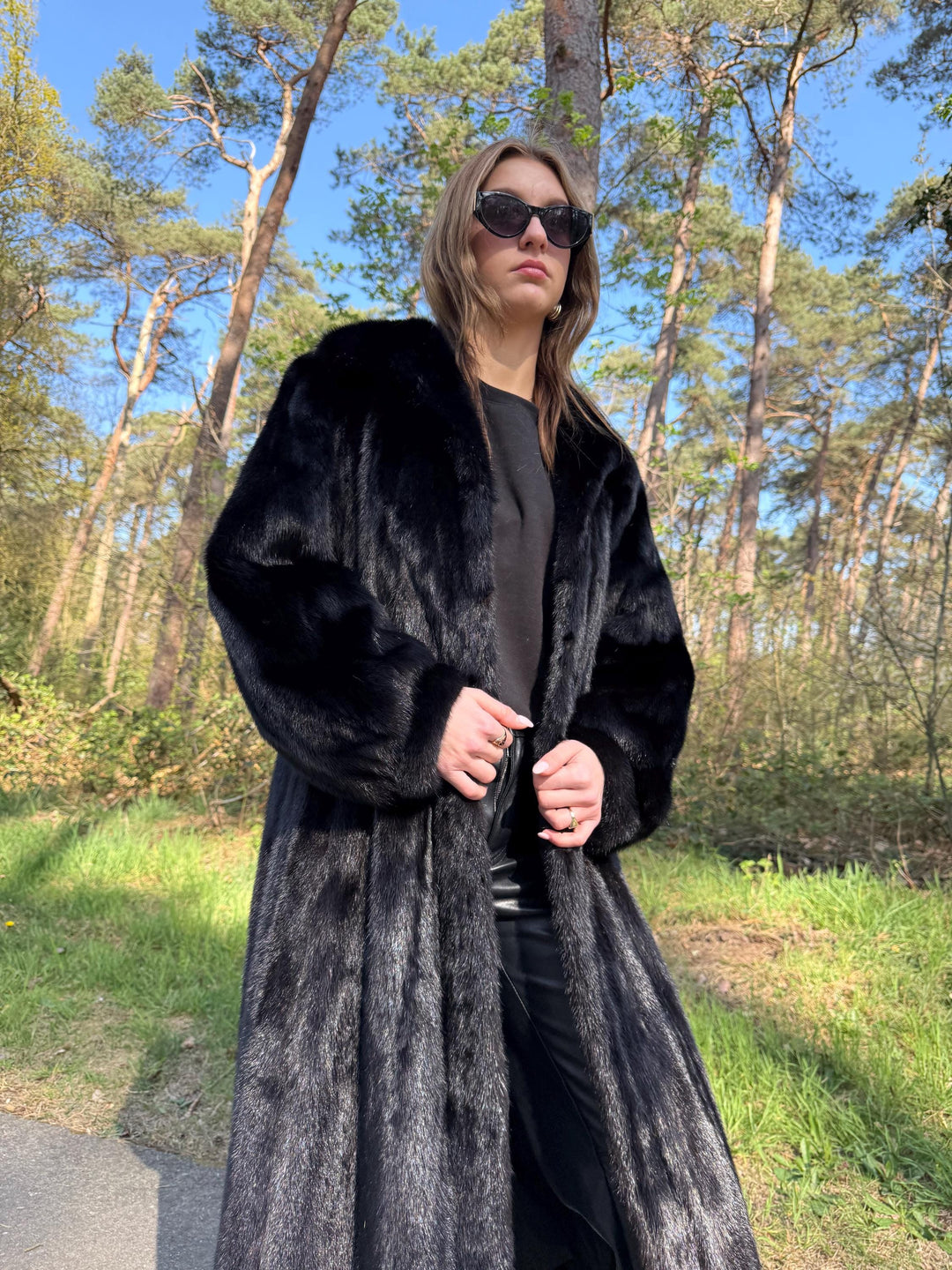 Black Mink Fur Coat, Large Size, Full Black Fur Coat, Excellent Real Black Mink Fur, Vintage Fur Coat, Rare Find Mink Coat, High Fur Quality