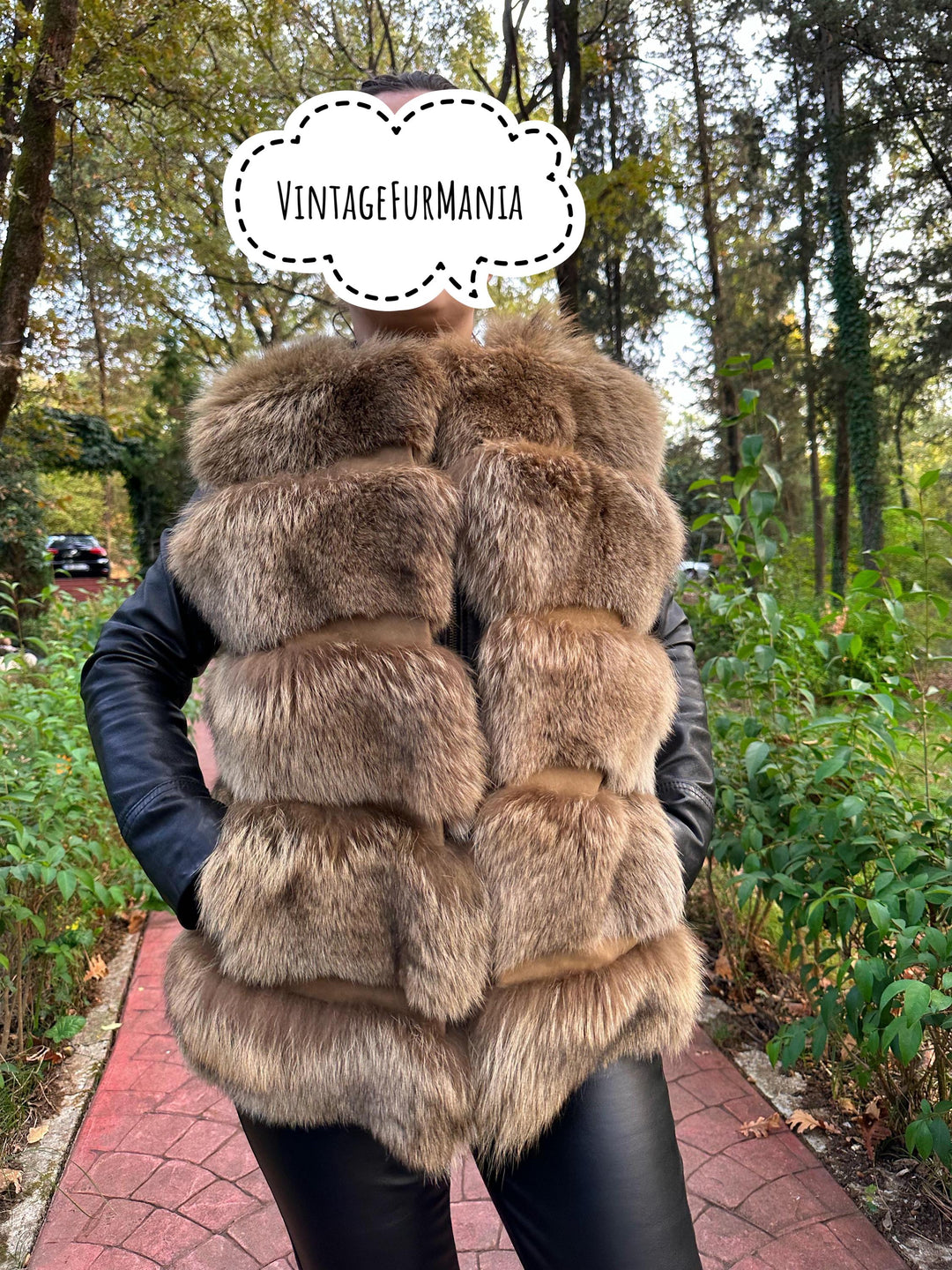 Small Fox Fur Vest in Silver Brown Color, Very Soft and Fluffy Fur, Made in Greece, Luxurious and Elegant Women's Outerwear, Perfect Lining