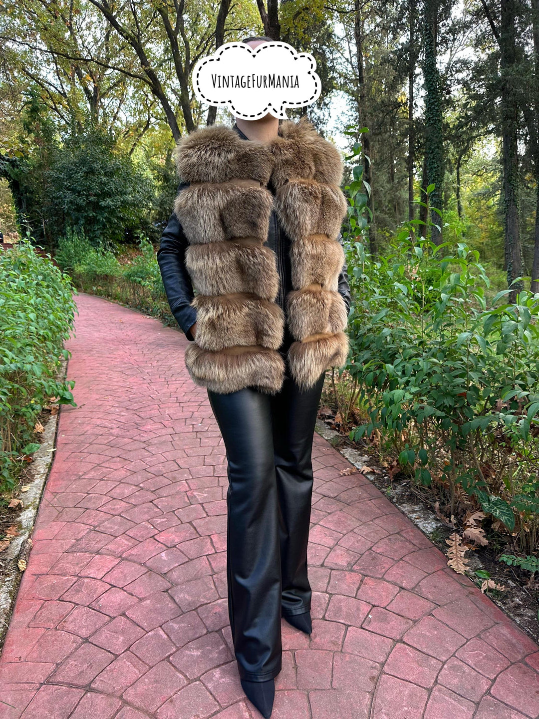 Small Fox Fur Vest in Silver Brown Color, Very Soft and Fluffy Fur, Made in Greece, Luxurious and Elegant Women's Outerwear, Perfect Lining