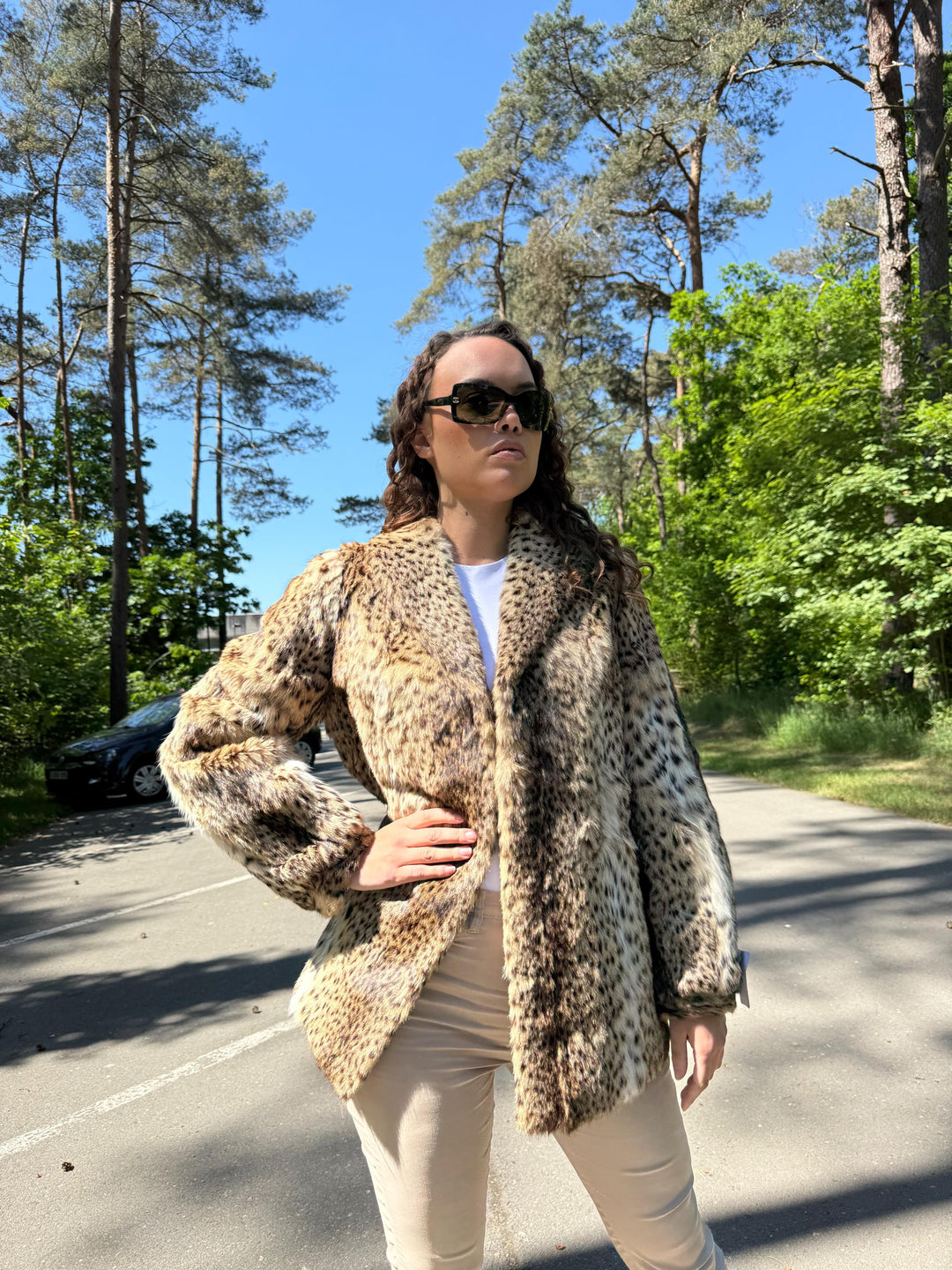 Lynx Fur Jacket, Medium Size, Real Fur Jacket, Vintage Fur Coat, Lynx Fur, Real Lynx Fur Coat, Women's Fur Coat, Luxurious Jacket, Lynx Fur