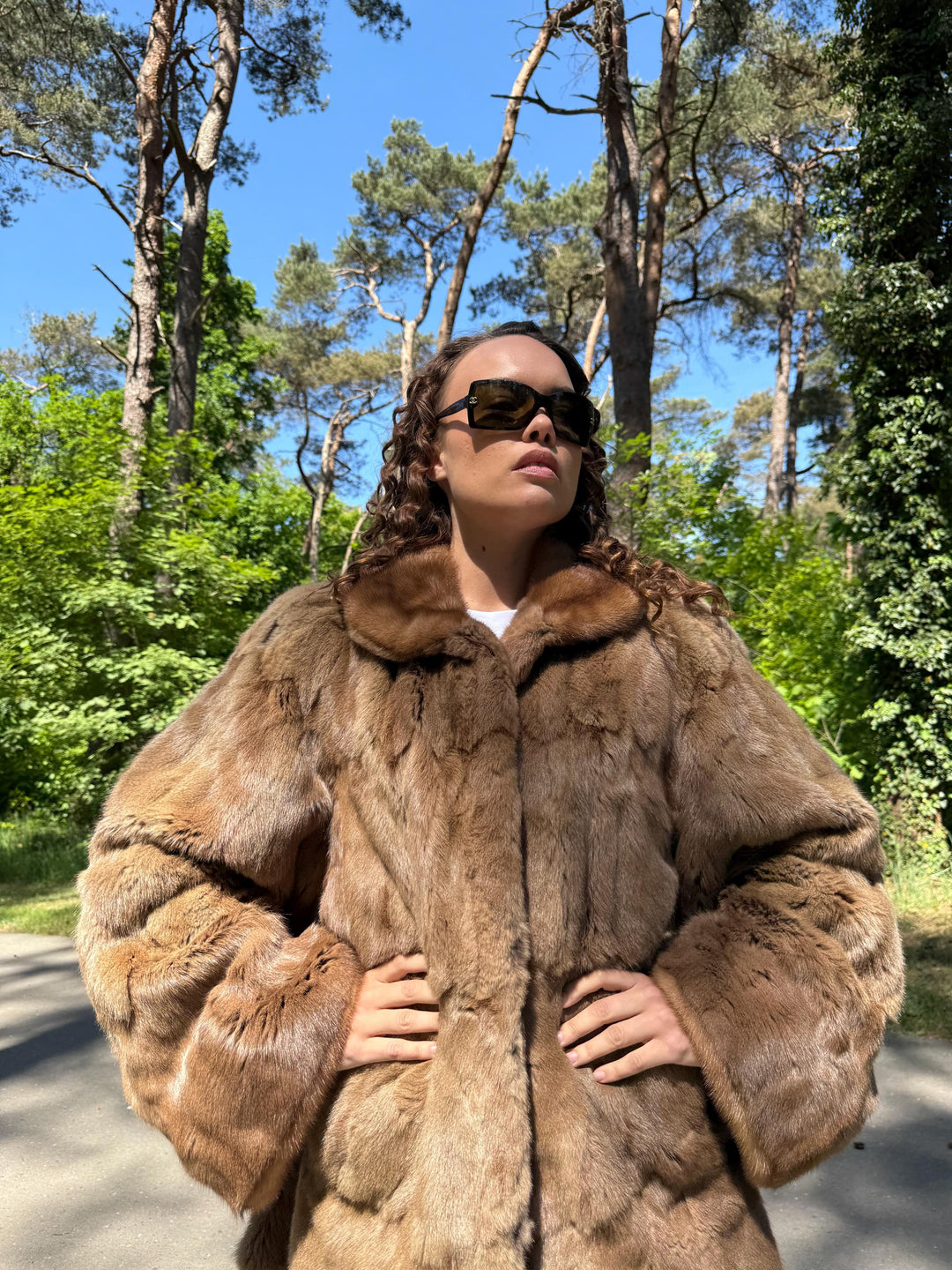 Feh Fur Coat, XXL Size, Fur Coat, Real Fur Coat, Brown Fur Coat, Women's Fur Coat, Thick Fur Coat, Long Fur Coat, Women's Fur Coat, Feh Fur