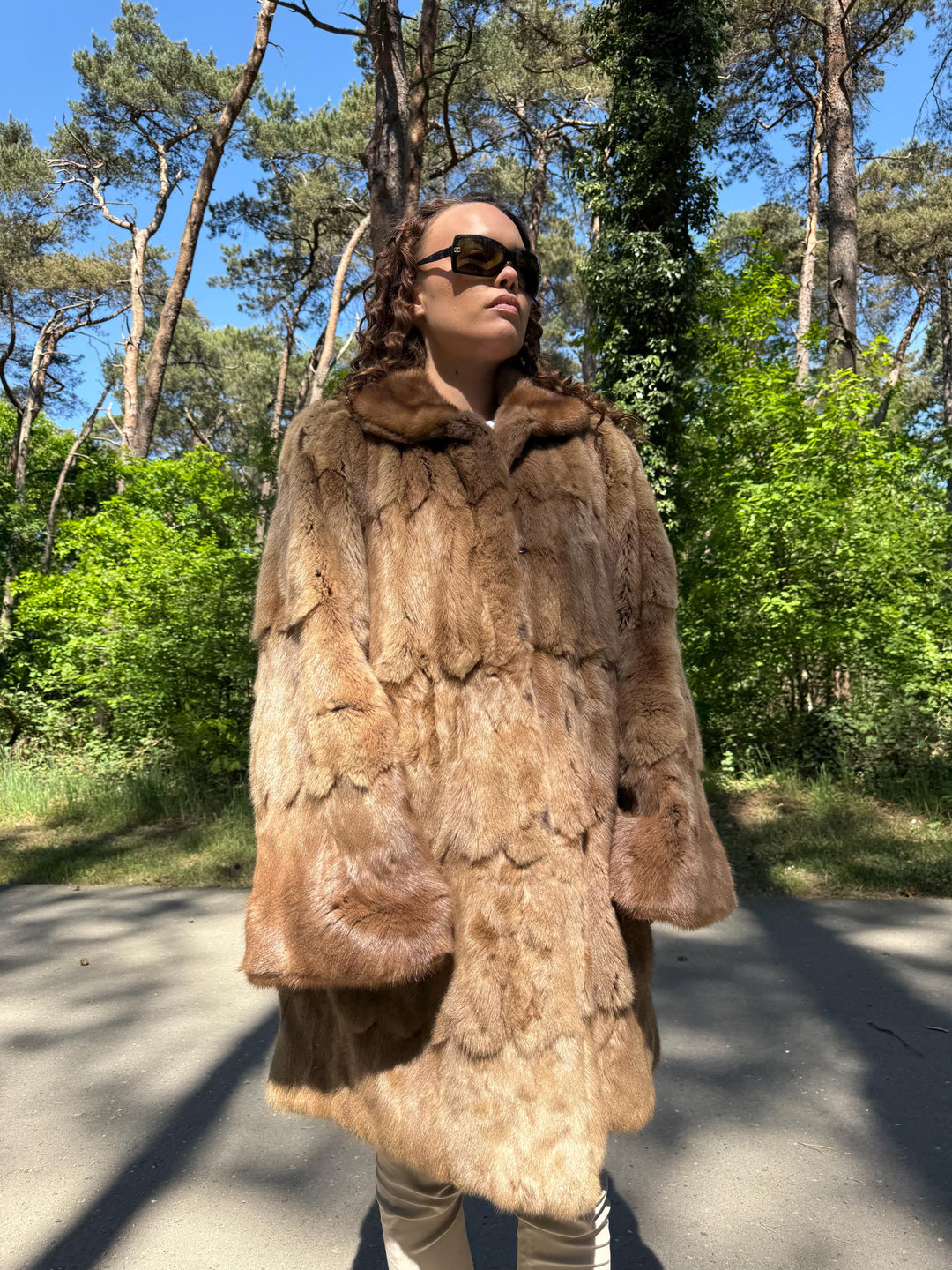 Feh Fur Coat, XXL Size, Fur Coat, Real Fur Coat, Brown Fur Coat, Women's Fur Coat, Thick Fur Coat, Long Fur Coat, Women's Fur Coat, Feh Fur