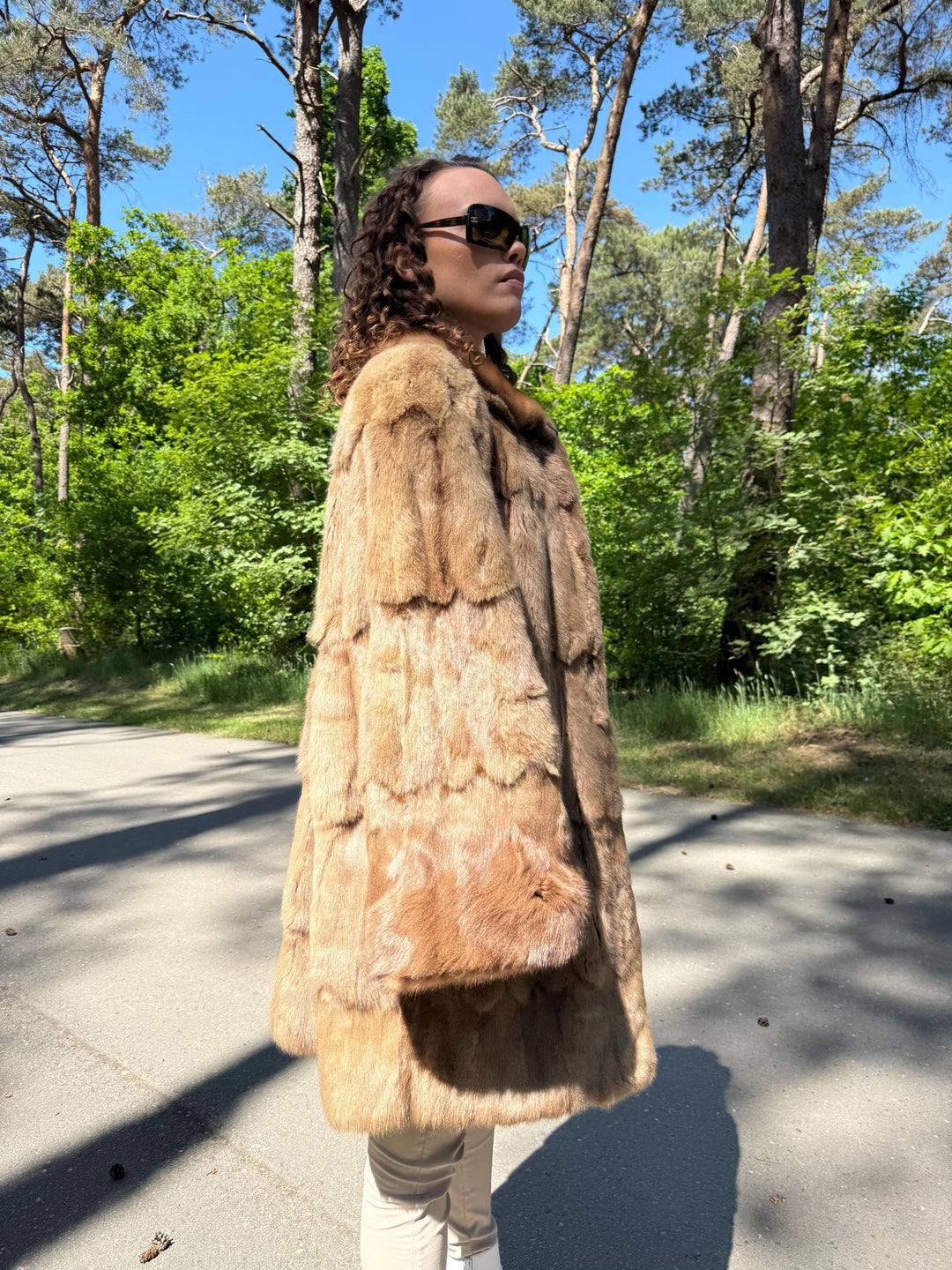 Feh Fur Coat, XXL Size, Fur Coat, Real Fur Coat, Brown Fur Coat, Women's Fur Coat, Thick Fur Coat, Long Fur Coat, Women's Fur Coat, Feh Fur