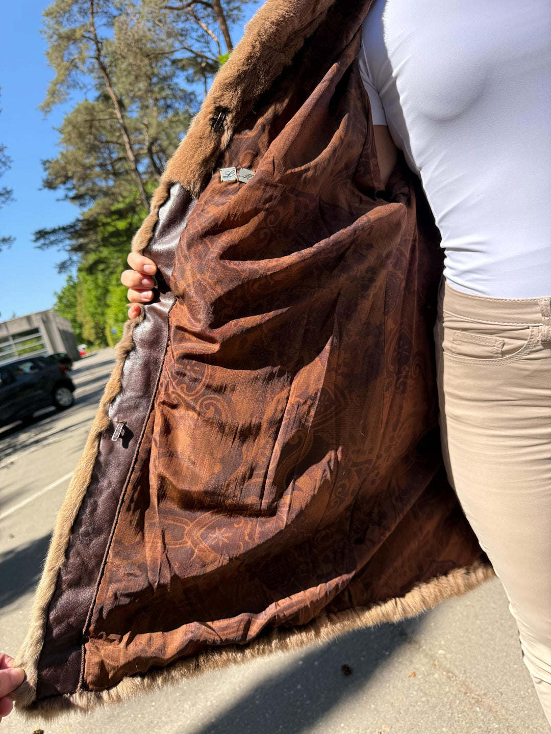 Feh Fur Coat, XXL Size, Fur Coat, Real Fur Coat, Brown Fur Coat, Women's Fur Coat, Thick Fur Coat, Long Fur Coat, Women's Fur Coat, Feh Fur