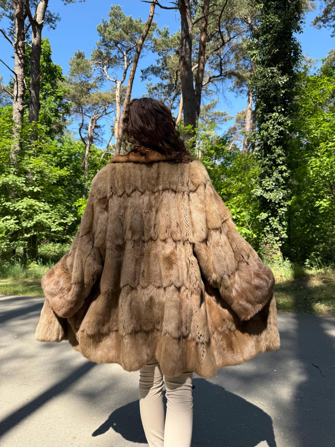 Feh Fur Coat, XXL Size, Fur Coat, Real Fur Coat, Brown Fur Coat, Women's Fur Coat, Thick Fur Coat, Long Fur Coat, Women's Fur Coat, Feh Fur