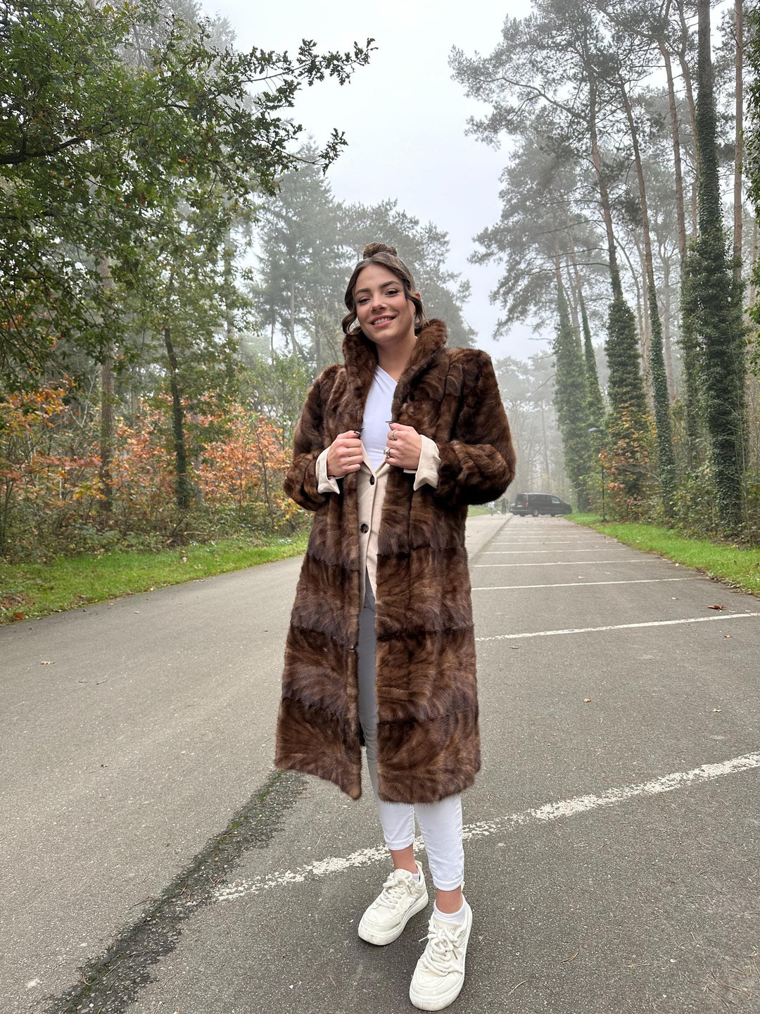 Designer Brown Mink Coat in Jacket Style with Zipper - M/L Size, Luxurious & Stylish, Real Mink Fur, Mink Fur Coat, Vintage Mink Fur Jacket
