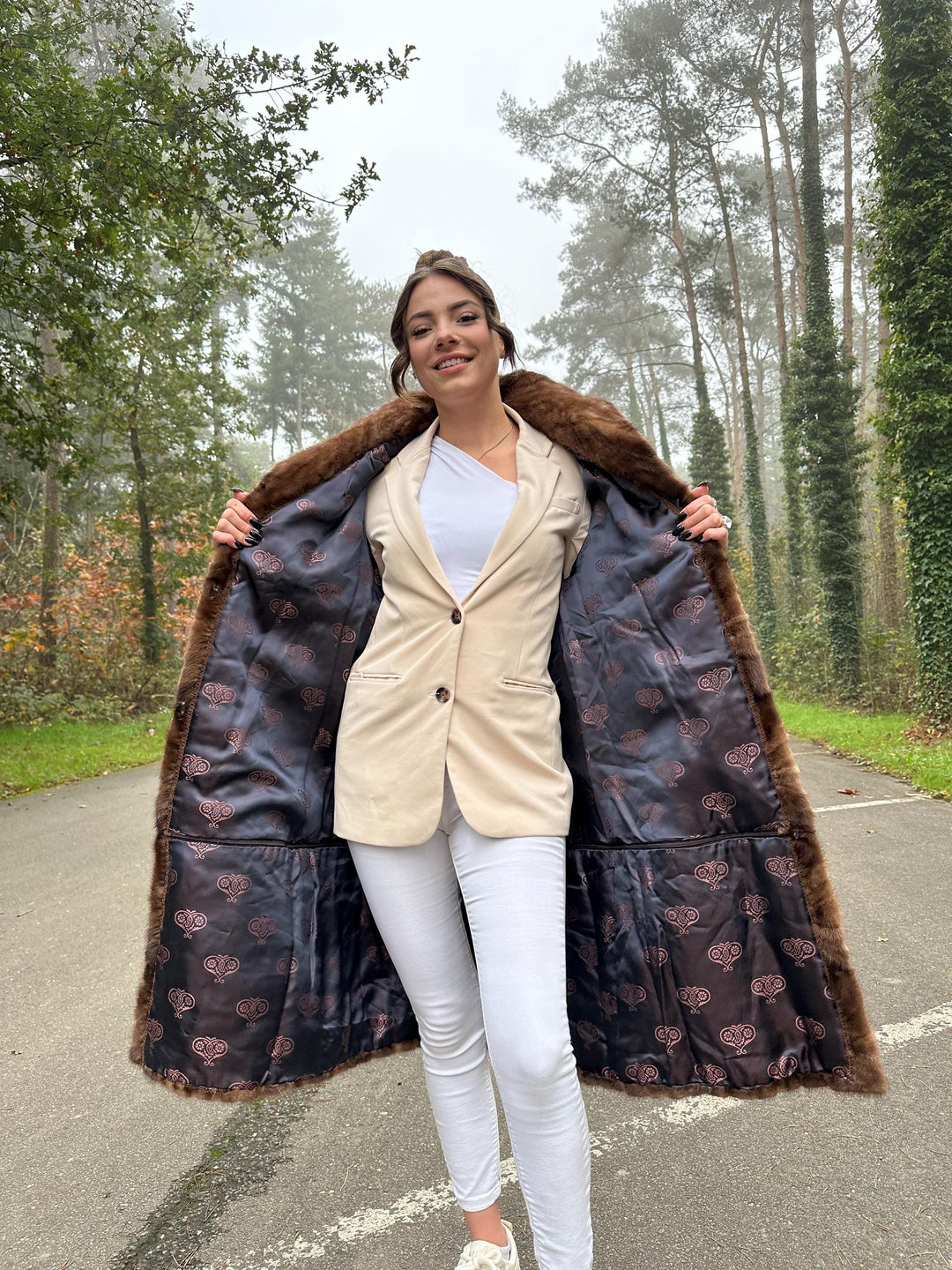 Designer Brown Mink Coat in Jacket Style with Zipper - M/L Size, Luxurious & Stylish, Real Mink Fur, Mink Fur Coat, Vintage Mink Fur Jacket