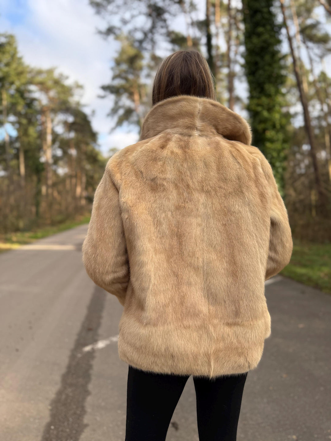 Saga Mink Fur Jacket, Medium Size, Mink Jacket, Vintage Style, Elegant Luxury Fur, Premium Quality Women's Fur Jacket, Real Cream Mink Fur