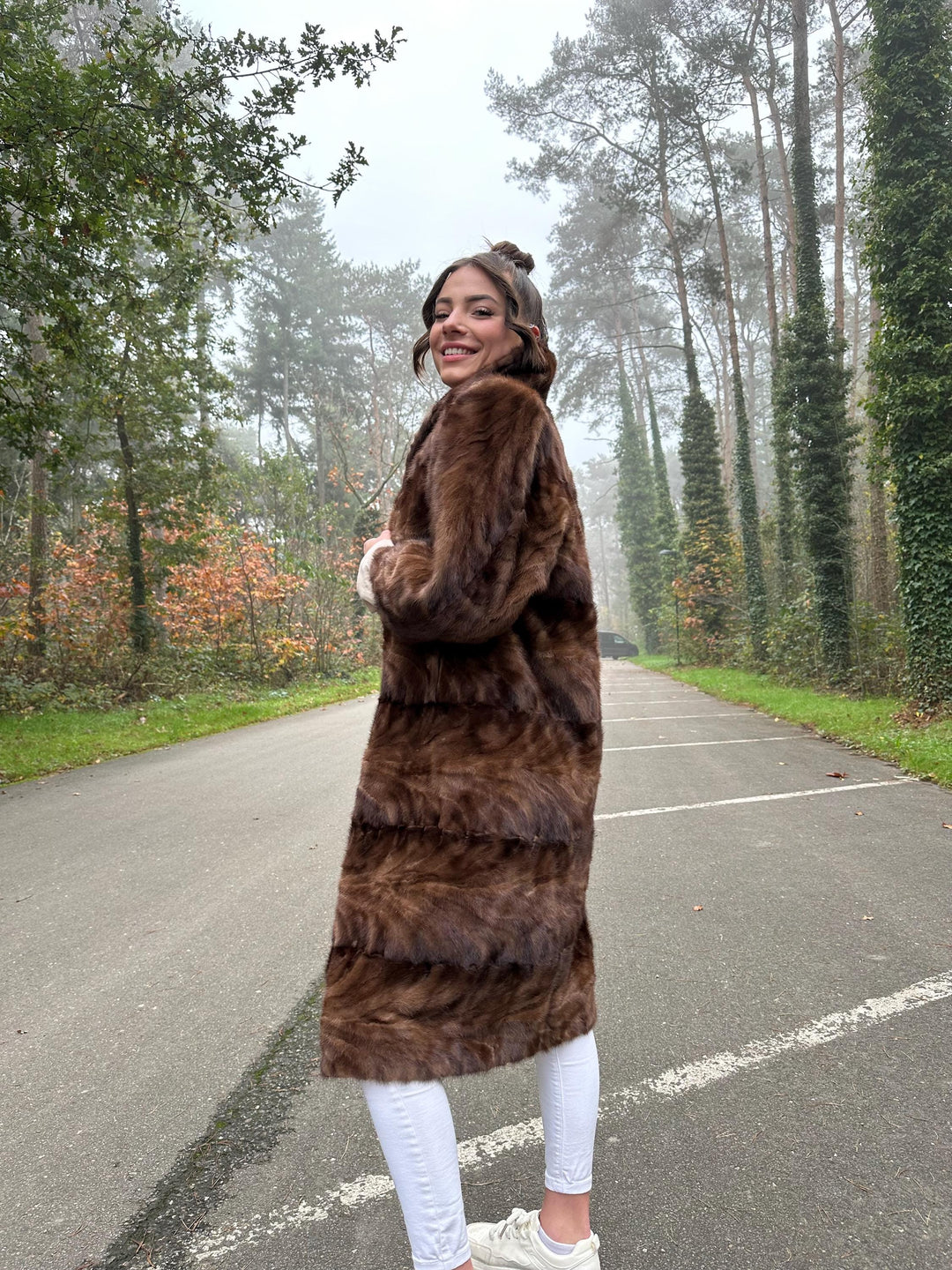 Designer Brown Mink Coat in Jacket Style with Zipper - M/L Size, Luxurious & Stylish, Real Mink Fur, Mink Fur Coat, Vintage Mink Fur Jacket